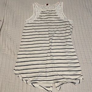 Striped Lace Tank